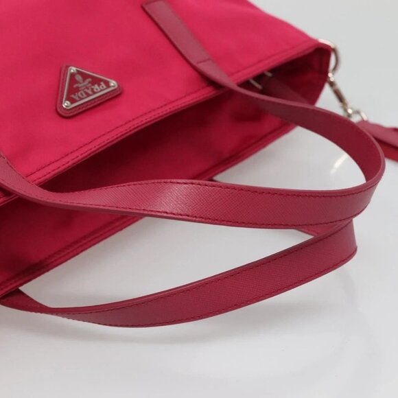 PRADA Tote Bag Nylon 2way Pink Silver Auth 138350 - Picture 6 of 16